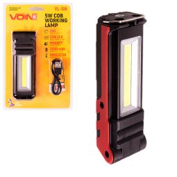 Voin Переносна лампа VL-106 5W-COB+2x3W XPE/Power Bank 2000mAh/магніт/інд. заряда