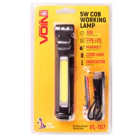 Voin Переносна лампа VL-107 5W-COB+3W XPE/АКБ2000mAh/магніт/інд. заряда
