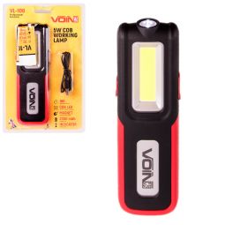 Voin Переносна лампа VL-109 5W-COB+3W XPE/Power Bank 2000mAh/магніт/інд. заряда