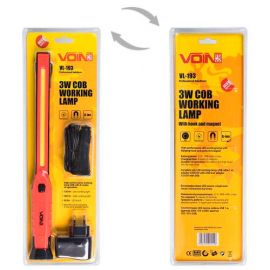 Voin Переносна лампа VL-193 12V/220V/3W-COB+2 LED-НР/АКБ/магніт