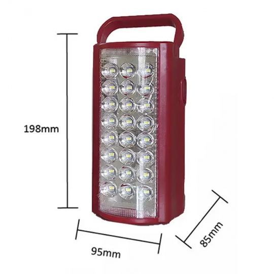 Almina Ліхтар переносний світлодіодний з повербанком HG-2608, вбудований акумулятор 6000 mAh, 24 LED, ЗУ 220V