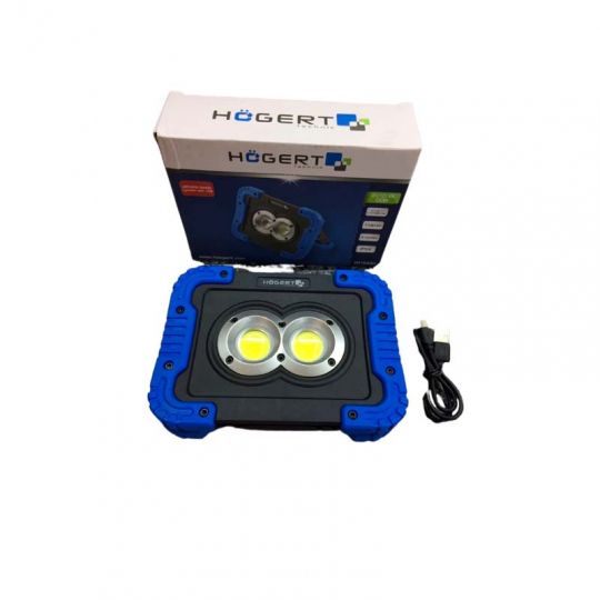 HOGERT Фонарь (Прожектор) светодиодный аккумуляторный с функцией Повербанк (Польша)