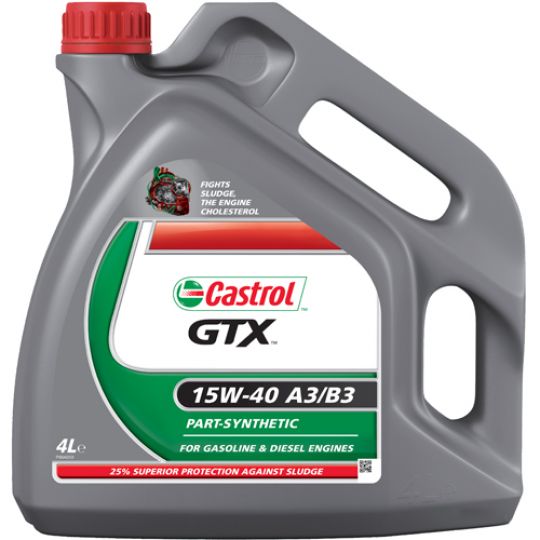 Castrol GTX 10W-40 A3/B3 полусинтетическое моторное масло Castrol GTX 10W-40 A3/B3 полусинтетическое моторное масло