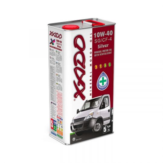 XADO Atomic Oil 10W-40 SG/CF-4 Silver минеральное моторное масло (5л) XADO Atomic Oil 10W-40 SG/CF-4 Silver минеральное моторное масло (5л)
