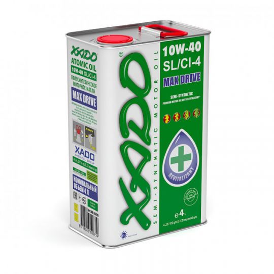 XADO Atomic Oil 10W-40 SL/CI-4 полусинтетическое моторное масло (4л) XADO Atomic Oil 10W-40 SL/CI-4 полусинтетическое моторное масло (4л)