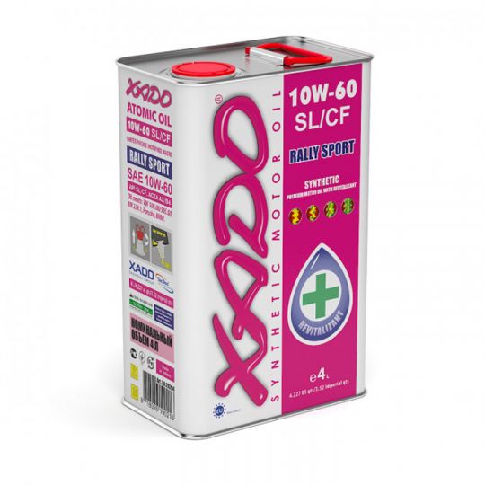 XADO Atomic Oil 10W-60 SL/CF Rally Sport синтетическое моторное масло (4л)
