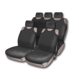 Norma Чехлы-майки универсальные 510-5 на автомобильные сидения и подголовники 9 шт (Черные)
