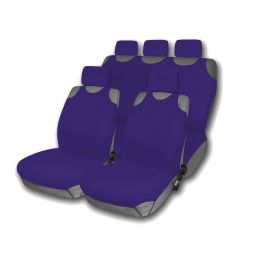 Norma Чехлы-майки универсальные 510-5 на автомобильные сидения и подголовники 9 шт (Темно-синие)