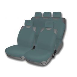 Norma Чехлы-майки универсальные 510-5 на автомобильные сидения и подголовники 9 шт (Темно-серые)