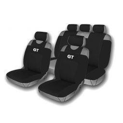 Norma Чехлы-майки универсальные 514-5 на автомобильные сидения и подголовники 9 шт (Черные GT)