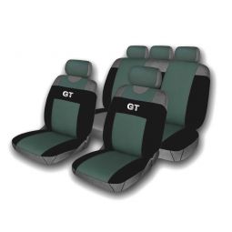 Norma Чехлы-майки универсальные 514-5 на автомобильные сидения и подголовники 9 шт (Темно-серые GT)