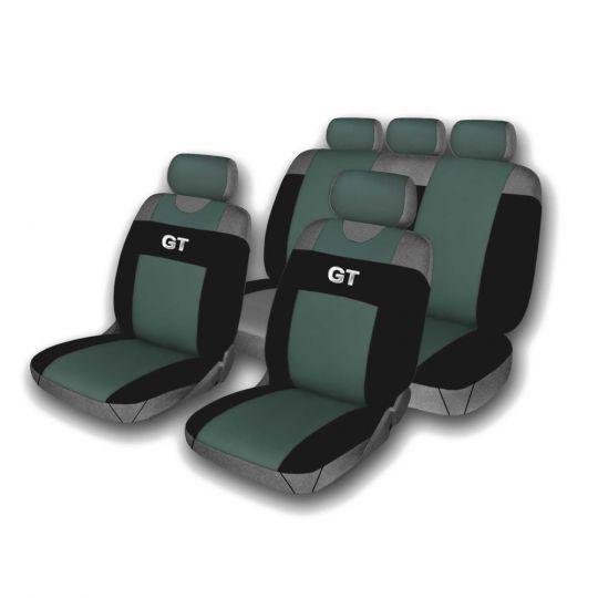 Forma Чехлы-майки универсальные 514-5 на автомобильные сидения и подголовники 9 шт (Темно-серые GT)