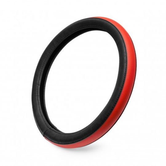 Norma Оплётка на руль (каркасная) RTB-01/03, размер M (обхват 9,5 см, рециклированная кожа/экокожа) Чёрный/Красный