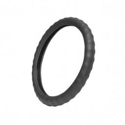 Norma Оплётка на руль (каркасная) RTR-02, размер M (обхват 9,5 см, ребристая перфорированная, рециклированная кожа) Серый