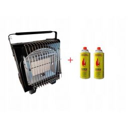 Газовый инфракрасный портативный обогреватель Alpen Camping 1,7 КВТ (газовая плита) + 2 оригинальных баллончика