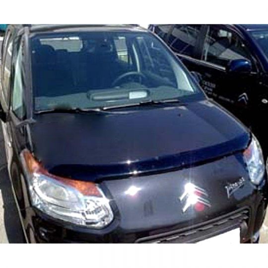 SIM Citroen C3 Picasso '09-12 Дефлектор капота "мухобойка" (темный)