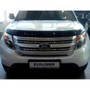 SIM Ford Explorer V '10-15 Дефлектор капота "мухобойка" (темный)