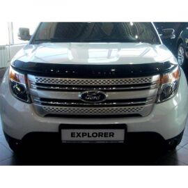 SIM Ford Explorer V '10-15 Дефлектор капота "мухобойка" (темный)