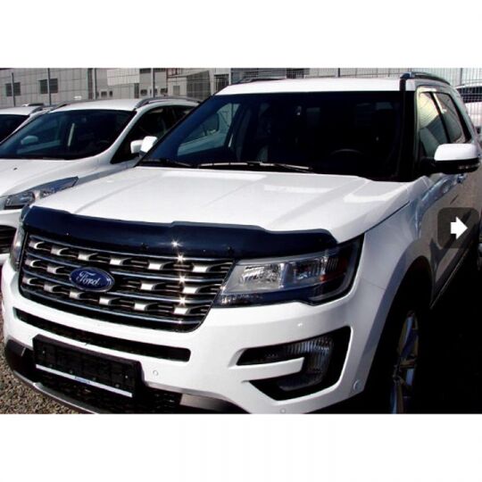 SIM Ford Explorer V '15- Дефлектор капота "мухобойка" (темный)