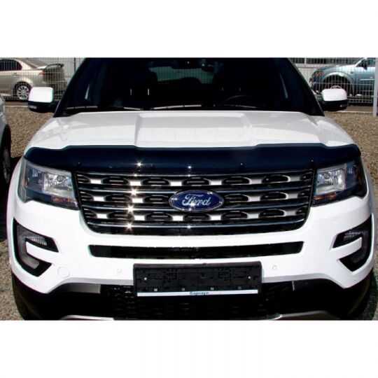 SIM Ford Explorer V '15- Дефлектор капота "мухобойка" (темный)