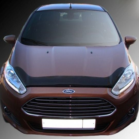 SIM Ford Fiesta Mk7 '12- Дефлектор капота "мухобойка" (темный) SIM Ford Fiesta Mk7 '12- Дефлектор капота "мухобойка" (темный)