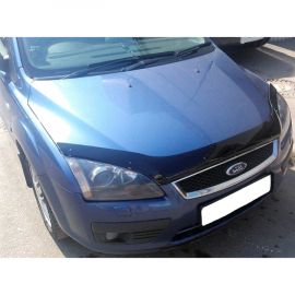 SIM Ford Focus II '04-08 Дефлектор капота "мухобойка" (темный)