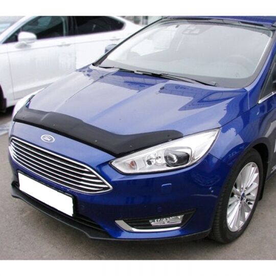SIM Ford Focus III '15- Дефлектор капота "мухобойка" (темный) SIM Ford Focus III '15- Дефлектор капота "мухобойка" (темный)