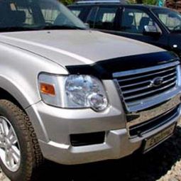 SIM Ford Ranger II '06-09 Дефлектор капота "мухобойка" (темный)