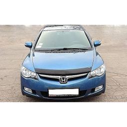 SIM Honda Civic VIII '06-11 седан Дефлектор капота "мухобойка" (темный)