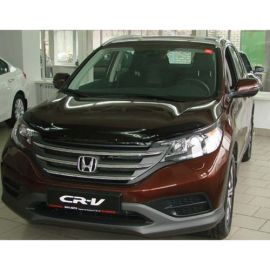 SIM Honda CR-V IV '12-16 Дефлектор капота "мухобойка" (темный)