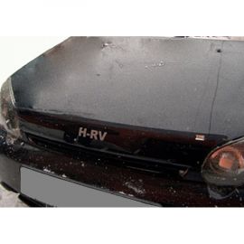 SIM Honda HR-V I '98-06 Дефлектор капота "мухобойка" (темный с логотипом)