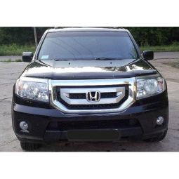 SIM Honda Pilot II '08-15 Дефлектор капота "мухобойка" (темный)