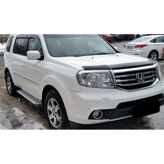 SIM Honda Pilot II '08-15 Дефлектор капота "мухобойка" (темный)