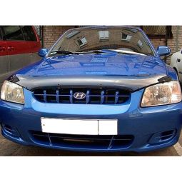 SIM Hyundai Accent II '00-03 Дефлектор капота "мухобойка" (темный)