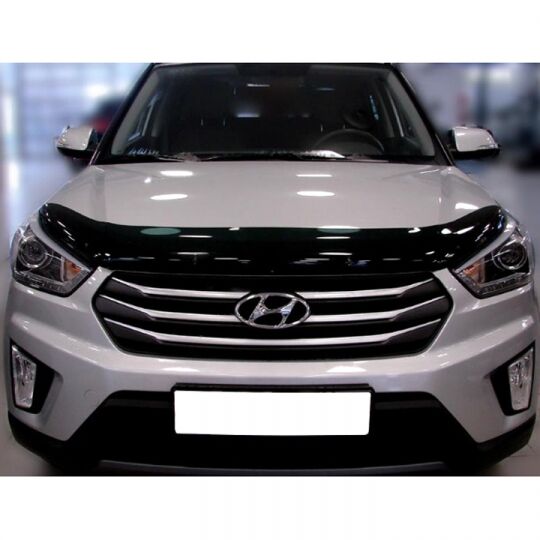 SIM Hyundai Creta '14- Дефлектор капота "мухобойка" (темный) SIM Hyundai Creta '14- Дефлектор капота "мухобойка" (темный)