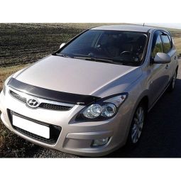 SIM Hyundai i30 I '07-12 Дефлектор капота "мухобойка" (темный)