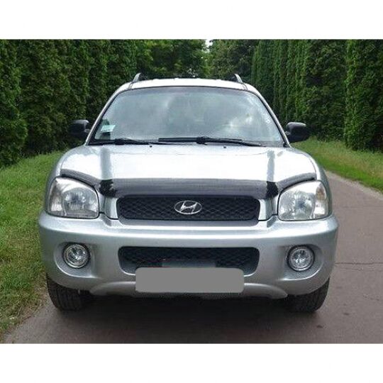 SIM Hyundai Santa Fe I '01-06 Дефлектор капота "мухобойка" (темный)
