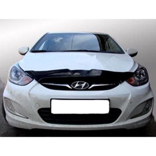 SIM Hyundai Accent IV '10-14 Дефлектор капота "мухобойка" короткий (темный) SIM Hyundai Accent IV '10-14 Дефлектор капота "мухобойка" короткий (темный)