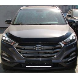 SIM Hyundai Tucson III '15- Дефлектор капота "мухобойка" (темный)