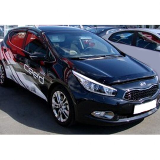 SIM Kia Cee'd II '12- Дефлектор капота "мухобойка" (темный) SIM Kia Cee'd II '12- Дефлектор капота "мухобойка" (темный)