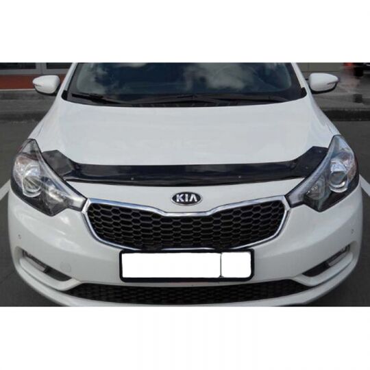 SIM Kia Cerato III '12-18 Дефлектор капота "мухобойка" (темный) SIM Kia Cerato III '12-18 Дефлектор капота "мухобойка" (темный)