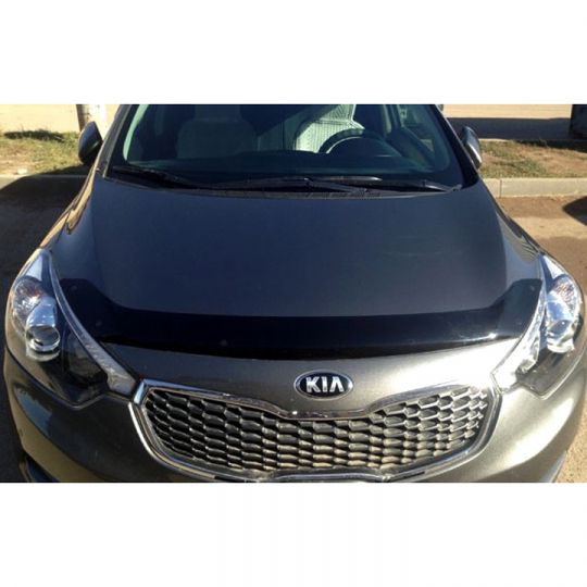 SIM Kia Cerato III '12-18 Дефлектор капота "мухобойка" (темный) SIM Kia Cerato III '12-18 Дефлектор капота "мухобойка" (темный)