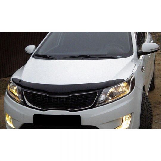 SIM Kia Rio III '11- Дефлектор капота "мухобойка" (темный)