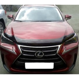 SIM Lexus NX '14- Дефлектор капота "мухобойка" (темный)