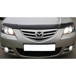 SIM Mazda 3 (BK) I '06-09 седан Дефлектор капота "мухобойка" (темный)