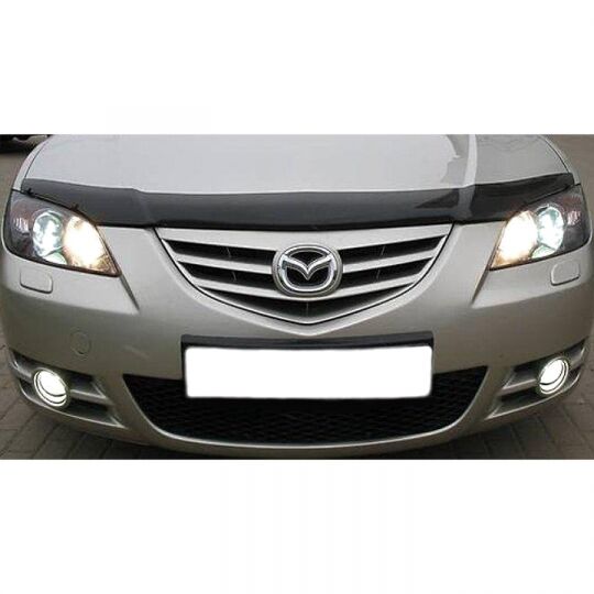 SIM Mazda 3 (BK) I '06-09 седан Дефлектор капота "мухобойка" (темный) SIM Mazda 3 (BK) I '06-09 седан Дефлектор капота "мухобойка" (темный)