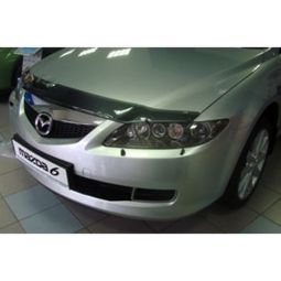 SIM Mazda 6 (GG/GY) '02-08 Дефлектор капота "мухобойка" (темный)