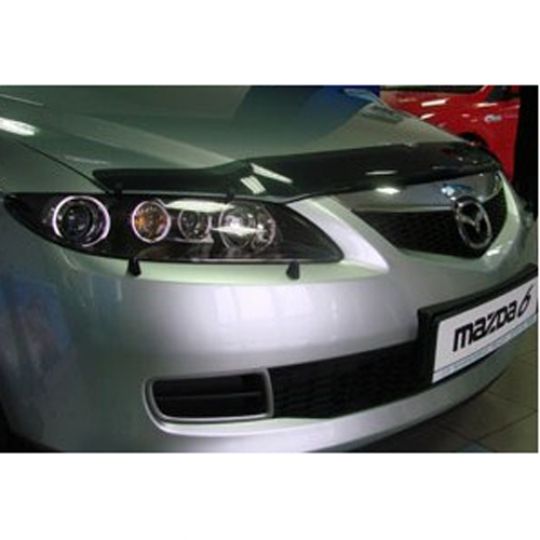 SIM Mazda 6 (GG/GY) '02-08 Дефлектор капота "мухобойка" (темный)