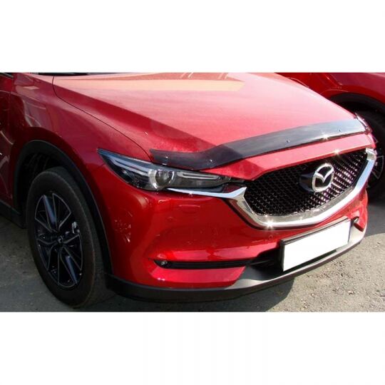 SIM Mazda CX-5 II '17- Дефлектор капота "мухобойка" (темный)