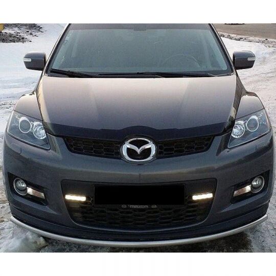 SIM Mazda CX-7 '06-12 Дефлектор капота "мухобойка" (темный)